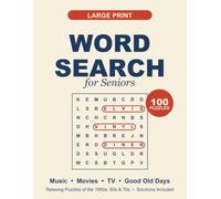 Large Print Word Search for Seniors: 100 Nostalgia Puzzles of Music, Movies, TV & Memories from the 1950s, 60s & 70s | Easy-to-Read Brain Games for ... Elderly (Percolator Large Print Word Search)