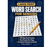 Large Print Word Search for Seniors: 100 Relaxing Big-Print Puzzles on Themes You'll Love - Easy on the Eyes, One Puzzle Per Page, with Complete Answer Keys