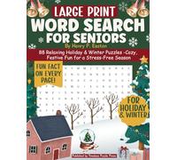 Large Print Word Search For Seniors: 88 Relaxing Holiday＆Winter Puzzles - Cozy, Festive Fun For A Stress-Free Season