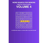 Large Print Word Search for Seniors: Birds & Insects - 80 Puzzles with Solutions | Easy-to-Read 18×18 Grids (A4) | Brain Games for Adults & Seniors - ... (Large Print Word Search Puzzle Series)