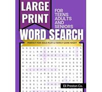 Large Print Word Search Perfect for Adults Teens and Seniors Solo Play & Family Game Night