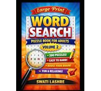 Large Print Word Search Puzzle Book for Adults - Volume 2: 200 Easy to Hard Brain Games for Seniors, Relaxation, Stress Relief & Mental Fitness