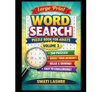 Large Print Word Search Puzzle Book for Adults - Volume 3: 200 Engaging Brain Games for Adults & Seniors | Easy to Challenging Levels