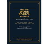 Large Print Word Search Puzzle Book for Seniors and Adults: 25 Easy-to-Read Themed Puzzles - History, Cricket, Bollywood, Geography, Sports, Indian ... More | Big Font Word Find with Full Solutions