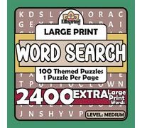 Large Print Word Search Puzzles - Medium: 2400 Words in 100 Full-Page EXTRA-LARGE Print Sudoku Puzzles with Solutions for Teens, Adults, and Seniors