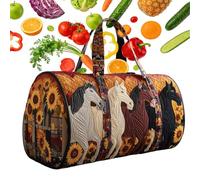 Large Quilted Tote, Retro Animal Pattern Handbag, Purse for Women, Work, Travel, School, College, Office, Hospital, Teacher, Nurse, Stylish Durable Everyday Carry Fashion Bag