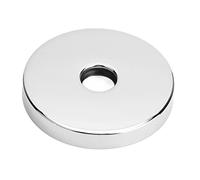 Large Shower Arm Flange 304 Stainless Steel | 3.5 Inch Cover Wall Damage/Holes/Gaps | Easy Install No Tools for G1 / 2in Pipe Replacement | Bathroom Upgrade Accessory (Electroplated)