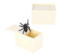 Large Spider Prank Box,Funny Wooden Box Toy Spider Prank,Hilarious Handmade Fun Joke Scarebox for Halloween,April Fools' Day or Other Parties, 9.3x6.3x5.6cm / 3.7x2.5x2.2in