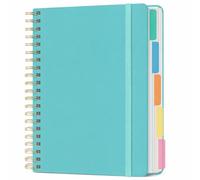 Large Spiral Lined Notebooks for Work with Removable Dividers & Tabs, 8.5"x11" Pretty Hardcover 5 Subject Notebook Journal for Women, College Ruled, Perfect for Study & Office Organization, 280 Pages