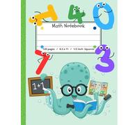 Large Squares Math Notebook: 1/2 Inch Graph Paper Composition Book for Kids Big Grid Graphing Paper for Elementary School, Multiplication Practice, ... Occupational Therapy. Cuaderno Cuadriculado