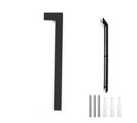 Large Stainless Steel Painted Back Stud Concealed 12 Inch Fine Font Digital House Number(1)