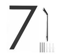 Large Stainless Steel Painted Back Stud Concealed 12 Inch Fine Font Digital House Number(7)