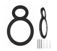 Large Stainless Steel Painted Back Stud Concealed 12 Inch Fine Font Digital House Number(8)