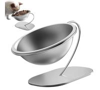 Large Storage: Tailored to Pets of Different Sizes, This Raised Cat Bowl wi