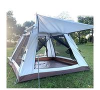 Large Teepee Tent for Adults 4 People Waterproof,Double Doors and Four Windows Frame Tent Stable Sturdy Waterproof for Tents for Family,Outdoor,Hiking and Mountaineering