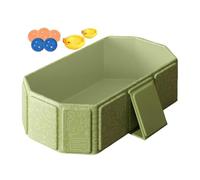 Large Toddler Bathtub, Foldable Baby Tub, Portable Shower Tray, Includes 5 Balls, 2 Ducks, Water Toy for Kids 0-8 Years Old, Boys and Girls, About 75x70x25cm Size