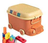Large Toy Chest with Wheels - Car Shape Large Capacity Organizer Bin