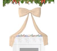 Large Velvet Christmas Tree Bow - 70.8 Inch Cascading Ribbon Tails, Grand Topper Decoration, Wired Edge Shape Retention, Rich Holiday Red Texture, Luxury Mantel & Wall Ornament | For Home