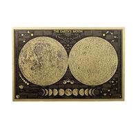 Large Vintage Retro Paper Earth's Moon World Map Poster for Stargazer Fabulous Wall Sticker for Bar Cafe Home Living Room Decoration GS685 by LAVERTON