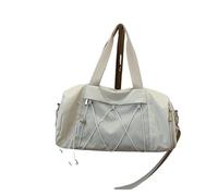 Large Women's Fitness Handbag Gym Sport Tote Bag Dry Wet Swimming Training Daypack with Shoe Pocket Travel Duffel Shoulder Bags(White)