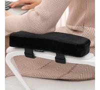 LargeLeaf Cojines Extra Gruesos para reposabrazos de Silla, cojín de Codo, Alivio de presión, Silla de Oficina, Juegos, reposabrazos con Almohadillas de Espuma viscoelástica (Negro)