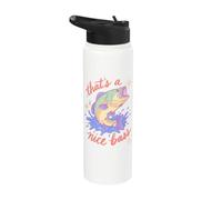Largemouth Bass Fishing Funny That's A Nice Bass Pun Stainless Steel Insulated Water Bottle