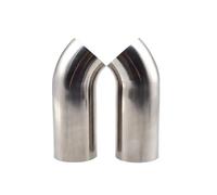 Largo 100mm 19/25/32/38/45/51/57/63/76/89/108mm Acero inoxidable 304 OD codo 45/90 grados codo de soldadura accesorios de conexión de tubería(45 Degree 1PCS,19mm x 1.5mm)