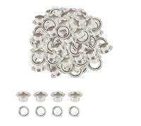 Largo Barrell Ojales Y Arandelas Ojales Para Cuero Manualidades Lona Tela Trabajo Arte Y Costura - Ideal Para Bolsas, Ropa Y Manualidades Por Trimming Shop (Pack De 100) - Plateado, 12mm