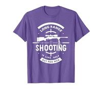 Largo Campo de Tiro es como el Golf, Pero para los Hombres Francotirador Camiseta, Hombre, Morado Jaspeado, XL