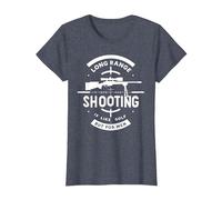 Largo Campo de Tiro es como el Golf, Pero para los Hombres Francotirador Camiseta, Mujer, Azul Jaspeado, S