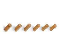 LARHN Ganchos de Pared Madera (6 uds.)