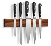 Imán Cuchillos de Nogal con Imán ExtraFuerte - 40 cm - Barra Magnética para Cuchillos, Utensilios y Herramientas - de LARHN