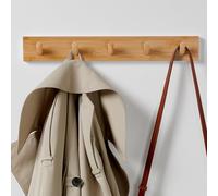 LARHN Perchero Pared Madera - 5 Colgadores - 43 cm - Percheros Pared de Diseño para Recibidores, Entradas, Dormitorios Modernos, Habitaciones Infantiles y Baños