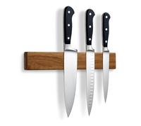 LARHN Soporte Magnético para Cuchillos de Pared, Barra Imán de Cocina en Acacia, 30 cm