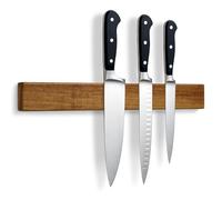 LARHN Soporte Magnético para Cuchillos de Pared, Barra Imán de Cocina en Acacia, 40 cm