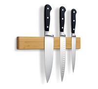 LARHN Soporte Magnético para Cuchillos de Pared, Barra Imán de Cocina en Bambú, 30 cm