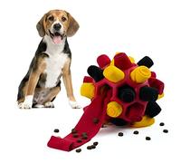 Larimuer Pelota de olfateo para Perros, Alfombra de olfateo, Juguete Interactivo para Perros, Juguete portátil para Mascotas, Juguete para Perros pequeños y medianos (Negro Rojo Oro)