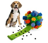 Larimuer Pelota de olfateo para Perros, Alfombra de olfateo, Juguete Interactivo para Perros, Juguete portátil para Mascotas, Juguete para Perros pequeños y medianos (Verde y arcoíris)