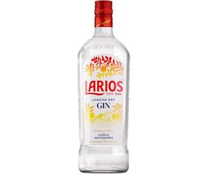Larios Dry Gin Ginebra Mediterránea 37.5% botella de 1L (Paquete de 6)