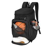 LARIPOP Mochila de Baloncesto Grande, Bolsa de Deporte con Compartimento para Pelotas y Compartimento para Zapatos para almacenar Zapatos Deportivos, Botellas de Agua, portátiles y Necesidades