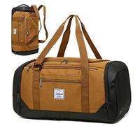Laripwit Bolsa de viaje para hombre, 40 L, tamaño mediano, para gimnasio, deportes, fin de semana, durante la noche, Brown, Viajes, gimnasio, deportes, camping, senderismo, trabajo, escapada de fin de