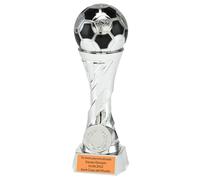 Larius Copa de fútbol de honor en oro y plata con grabado personalizado (con texto deseado, plata, S)
