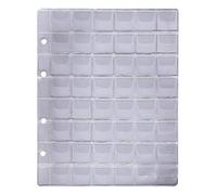 Larius Group Juego de 5 bolsillos para monedas de 26 - 35 - 41 - 58 mm de diámetro - monedas conmemorativas, monedas de 2 euros 48 compartimentos hasta 26 mm Ø Claro como el cristal - transparente