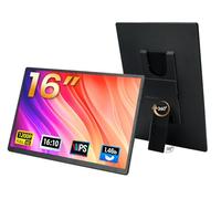 Larksmile Extensor de pantalla para laptop de 16 pulgadas, monitor de pantalla IPS FHD 1200P HDR con soporte, monitor de viaje portátil para laptop, Windows, Mac, interruptor de teléfono