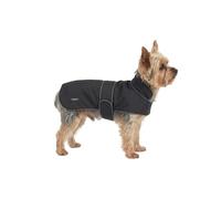 Larkson Abrigo para Perros Negro - Jonte - Chubasquero para Perro Pequeño y Mediano - Impermeable - Columna de Agua de 10 000 mm - Ajustable - Elementos Reflectantes