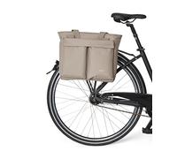 LARKSON Bolsa para Portaequipajes Mujer y Hombre Gris - Nova Bike - Shopper Bag 2 en 1 para Bicicleta y Alforja - Bolsa Trasera de la Compra para Portaequipajes - Repelente al Agua