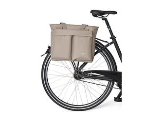 LARKSON Bolsa para Portaequipajes Mujer y Hombre Gris - Nova Bike - Shopper Bag 2 en 1 para Bicicleta y Alforja - Bolsa Trasera de la Compra para Portaequipajes - Repelente al Agua