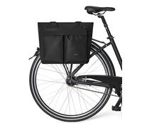 LARKSON Bolsa para Portaequipajes Mujer y Hombre Negro - Nova Bike - Shopper Bag 2 en 1 para Bicicleta y Alforja - Bolsa Trasera de la Compra para Portaequipajes - Repelente al Agua