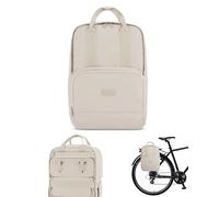 LARKSON Bolso Alforja para Bicicleta Beis - No 6 Bike - 2 en 1 Mochila de Ciclismo y Bolsa para Rack Trasero de Bici, Morral Material Reciclado - Repele Agua