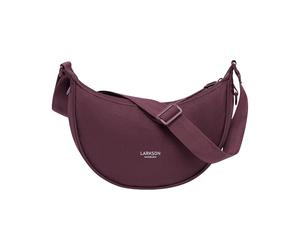 LARKSON Bolso Bandolera Mujer Rojo - Solveig Small - Bolso Riñonera de Media Luna - Bolsa de Ocio de Moda para Viajes, Trabajo - Compartimentos Grandes - Correa Ajustable